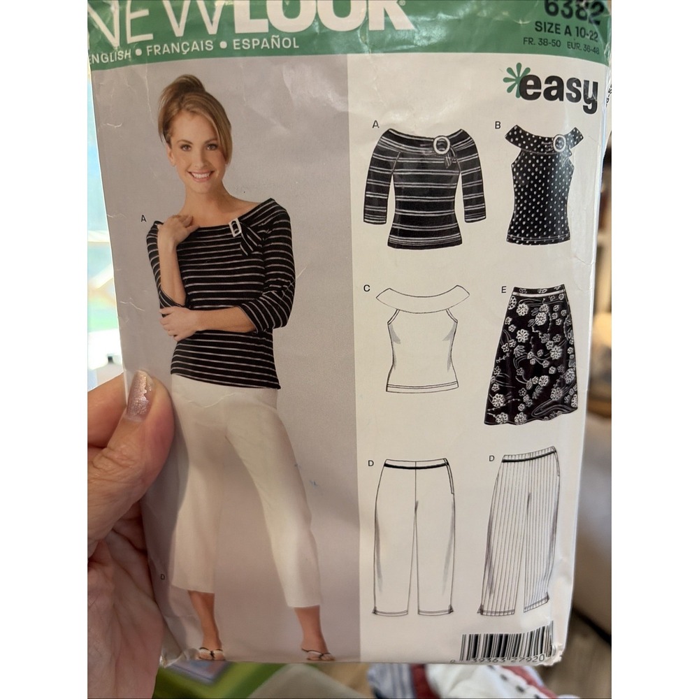 New Look 6382 Misses Tops Skirt Capri Pants Sewing Pattern Size 10-22 Cut Sz 14